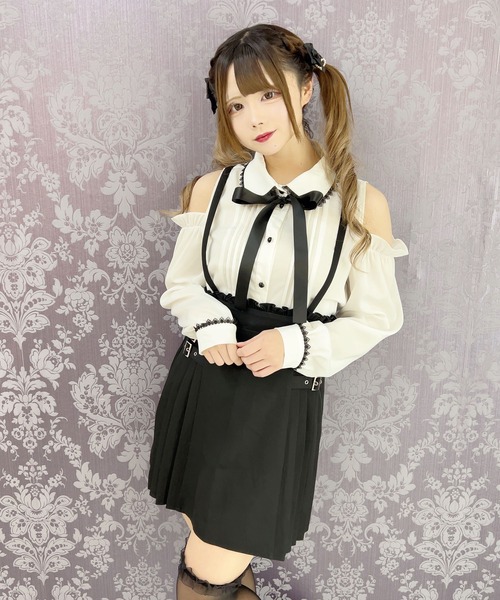 MA*RS(アメーバーマーズ)の「☆Web限定☆肩開きピコレースブラウス(シャツ/ブラウス・レディース・ピンク/ブラック/ホワイト・FREE)」の7枚目の写真