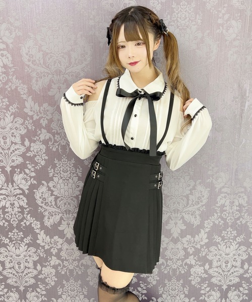 MA*RS(アメーバーマーズ)の「☆Web限定☆肩開きピコレースブラウス(シャツ/ブラウス・レディース・ピンク/ブラック/ホワイト・FREE)」の8枚目の写真