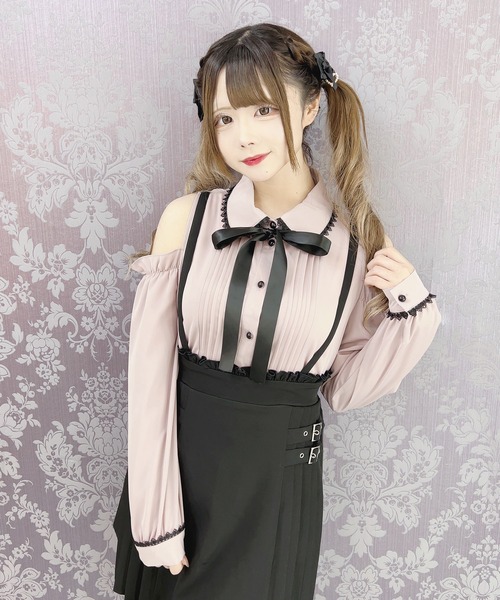 MA*RS(アメーバーマーズ)の「☆Web限定☆肩開きピコレースブラウス(シャツ/ブラウス・レディース・ピンク/ブラック/ホワイト・FREE)」の15枚目の写真