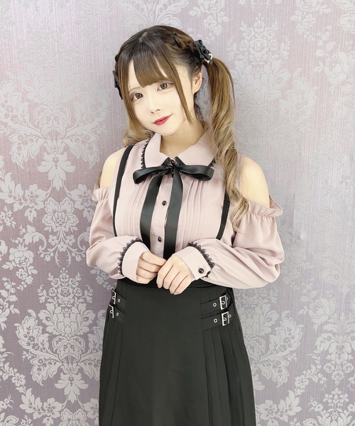 MA*RS(アメーバーマーズ)の「☆Web限定☆肩開きピコレースブラウス(シャツ/ブラウス・レディース・ピンク/ブラック/ホワイト・FREE)」の16枚目の写真