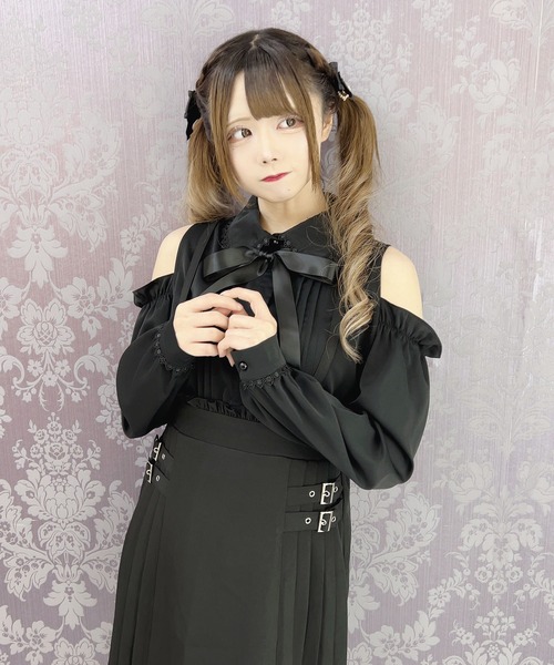 MA*RS(アメーバーマーズ)の「☆Web限定☆肩開きピコレースブラウス(シャツ/ブラウス・レディース・ピンク/ブラック/ホワイト・FREE)」の13枚目の写真