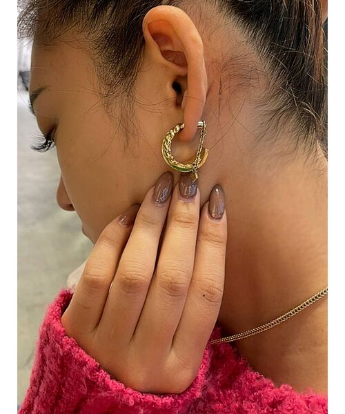 GYDA（ジェイダ）の「JEYSUS double ring ピアス（ピアス（両耳用）・レディース・シルバー/ゴールド・FREE）」の3枚目の写真