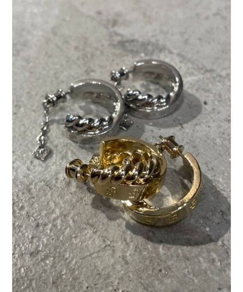 GYDA（ジェイダ）の「JEYSUS double ring ピアス（ピアス（両耳用）・レディース・シルバー/ゴールド・FREE）」の8枚目の写真