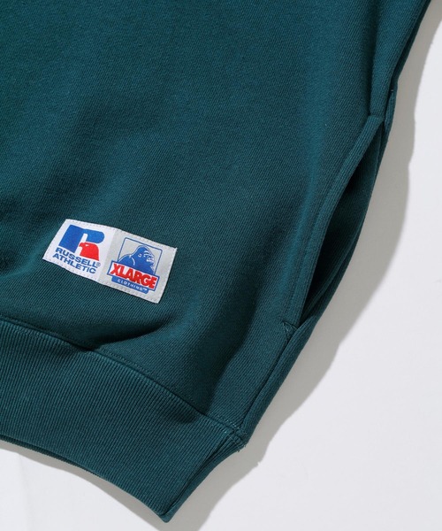 XLARGE(エクストララージ)の「XLARGE×RUSSELL HALF ZIP SWEAT(スウェット・メンズ・ブラック/グリーン/パープル/アッシュ・X-LARGE/MEDIUM/LARGE/SMALL)」の10枚目の写真