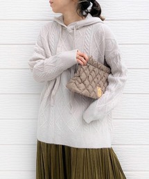 Q | ケーブルニットパーカー(ニット/セーター)