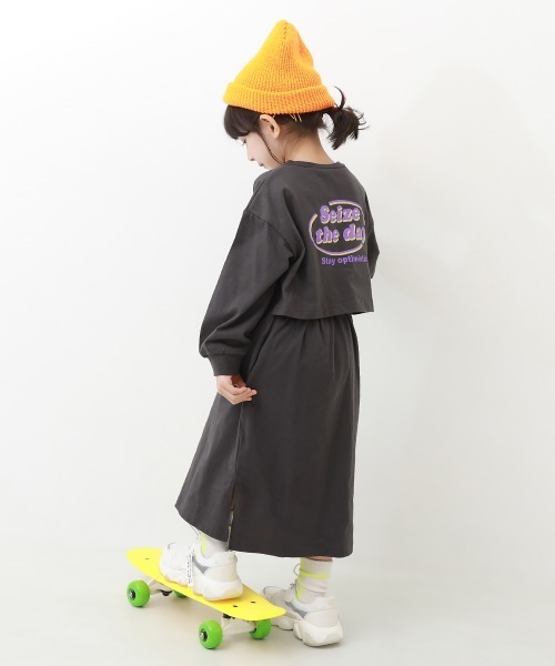 devirock（デビロック）の「バックデザイン 長袖ワンピース（ワンピース・キッズ・スミクロ/パープル系その他/ライトグレー/ブルー系その他/バイオレット/ダークネイビー・110cm/130cm/120cm/140cm/150cm/100cm/160cm）」の19枚目の写真