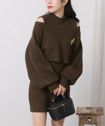 RAY CASSIN | ショートニットプルオーバー×ニットミニワンピース(ワンピース)