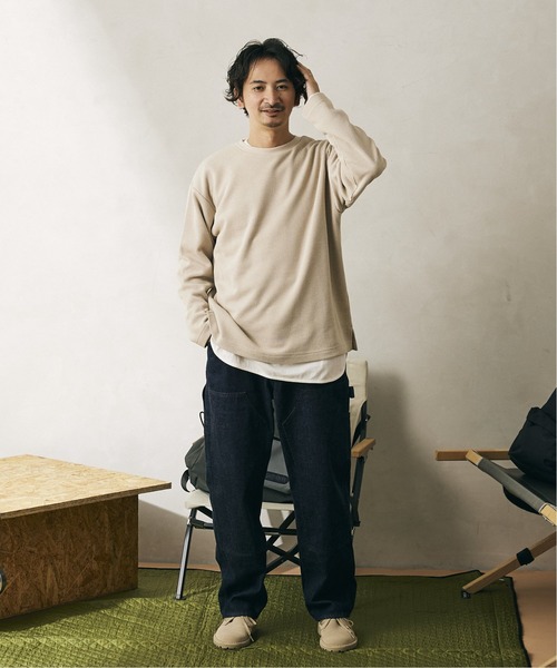 JOURNAL STANDARD relume（ジャーナルスタンダード　レリューム）の「BACK BRUSH ワッフルロングスリーブTシャツ（Tシャツ/カットソー・メンズ・グレー/ブラウン系その他/ホワイト/ベージュ・MEDIUM/LARGE）」の10枚目の写真