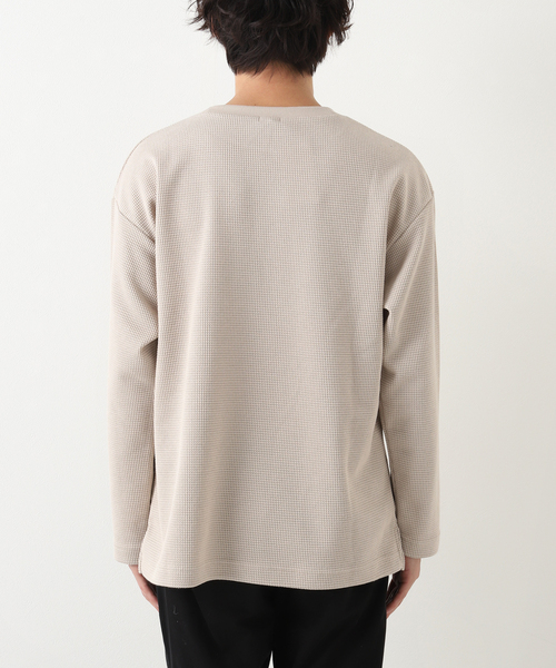 JOURNAL STANDARD relume（ジャーナルスタンダード　レリューム）の「BACK BRUSH ワッフルロングスリーブTシャツ（Tシャツ/カットソー・メンズ・グレー/ブラウン系その他/ホワイト/ベージュ・MEDIUM/LARGE）」の19枚目の写真