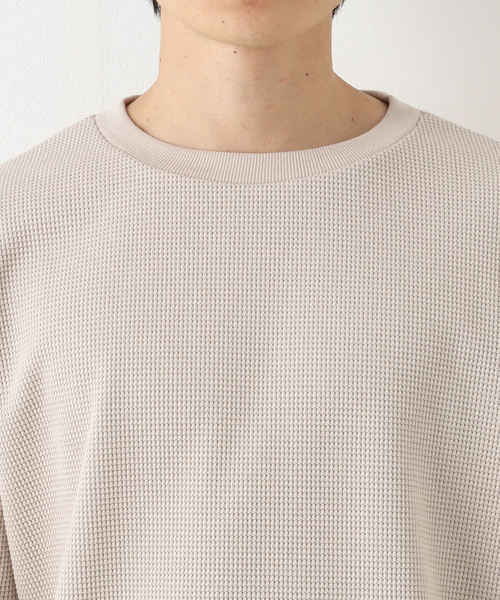 JOURNAL STANDARD relume（ジャーナルスタンダード　レリューム）の「BACK BRUSH ワッフルロングスリーブTシャツ（Tシャツ/カットソー・メンズ・グレー/ブラウン系その他/ホワイト/ベージュ・MEDIUM/LARGE）」の20枚目の写真