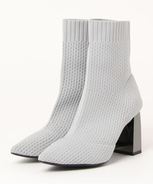 Jasmine Grandiflorum（ジャスミングランディフローラム）の「【Jasmine】メッシュ風ショートソックスブーツ（ブーツ・レディース・グレー/ピンク系その他/ブラック系その他/ブラック・22.5cm/23.5cm/24.5cm/25.5cm/23.0cm/24.0cm/25.0cm/22.0cm）」の6枚目の写真