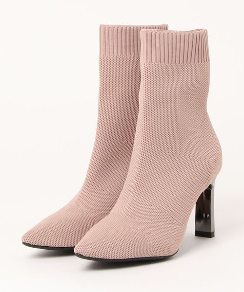 Jasmine Grandiflorum（ジャスミングランディフローラム）の「【Jasmine】メッシュ風ショートソックスブーツ（ブーツ・レディース・グレー/ピンク系その他/ブラック系その他/ブラック・22.5cm/23.5cm/24.5cm/25.5cm/23.0cm/24.0cm/25.0cm/22.0cm）」の7枚目の写真