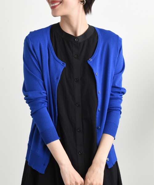 INTERPLANET（インタープラネット）の「【接触冷感・ＵＶ】クルーカーディガン（カーディガン/ボレロ・レディース・オフホワイト/グレー/ブラック/グリーン/レッド/ブルー/ホワイト系その他・FREE）」の6枚目の写真