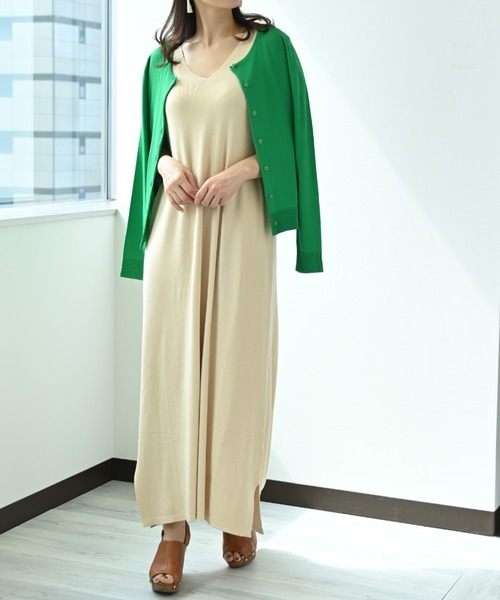 INTERPLANET（インタープラネット）の「【接触冷感・ＵＶ】クルーカーディガン（カーディガン/ボレロ・レディース・オフホワイト/グレー/ブラック/グリーン/レッド/ブルー/ホワイト系その他・FREE）」の9枚目の写真