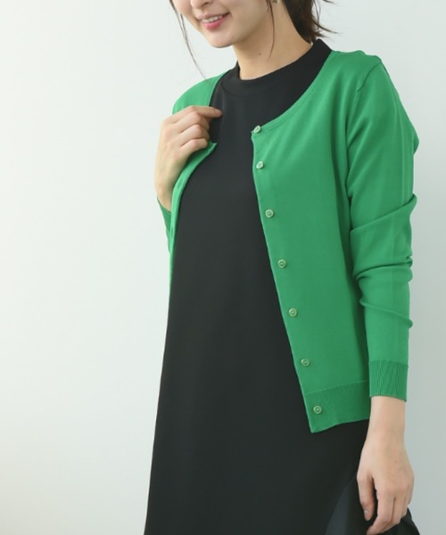 INTERPLANET（インタープラネット）の「【接触冷感・ＵＶ】クルーカーディガン（カーディガン/ボレロ・レディース・オフホワイト/グレー/ブラック/グリーン/レッド/ブルー/ホワイト系その他・FREE）」の13枚目の写真