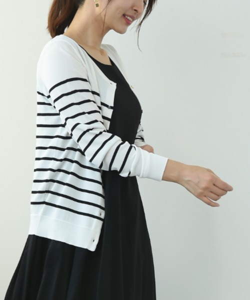 INTERPLANET（インタープラネット）の「【接触冷感・ＵＶ】クルーカーディガン（カーディガン/ボレロ・レディース・オフホワイト/グレー/ブラック/グリーン/レッド/ブルー/ホワイト系その他・FREE）」の19枚目の写真