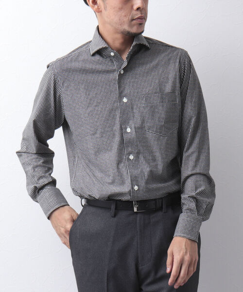 NOLLEY'S goodman（ノーリーズグッドマン）の「HGカノコ カッタウェイ ストレッチ ドレスシャツ（ビジネスシャツ・メンズ・ブルー/ブラウン/ホワイト/サックスブルー/ブルー系その他7/ブラック系その他/ブラック系その他4/ブルー系その他3/ブルー系その他2・L/M/XL/S）」の3枚目の写真