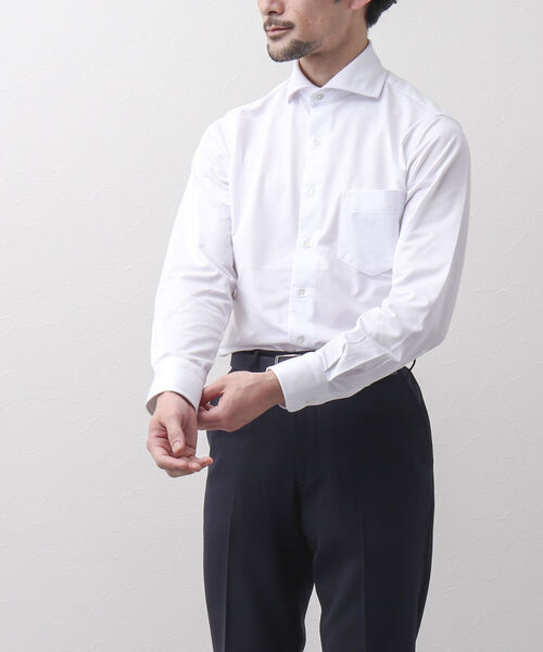 NOLLEY'S goodman（ノーリーズグッドマン）の「HGカノコ カッタウェイ ストレッチ ドレスシャツ（ビジネスシャツ・メンズ・ブルー/ブラウン/ホワイト/サックスブルー/ブルー系その他7/ブラック系その他/ブラック系その他4/ブルー系その他3/ブルー系その他2・L/M/XL/S）」の10枚目の写真