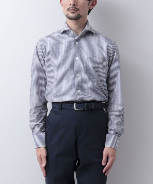 NOLLEY'S goodman（ノーリーズグッドマン）の「HGカノコ カッタウェイ ストレッチ ドレスシャツ（ビジネスシャツ・メンズ・ブルー/ブラウン/ホワイト/サックスブルー/ブルー系その他7/ブラック系その他/ブラック系その他4/ブルー系その他3/ブルー系その他2・L/M/XL/S）」の19枚目の写真