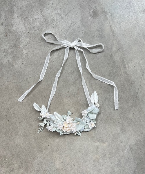 m.soeur（エムスール）の「ツルリーフとお花のネックレス（ネックレス・レディース・ブラック/ホワイト/グリーン/ブルー・FREE）」の16枚目の写真