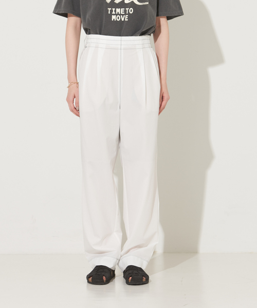 NOMINE（ノミネ）の「ステッチタックパンツ（その他パンツ・レディース・ホワイト/ブラック/ブルー・S/M）」の5枚目の写真