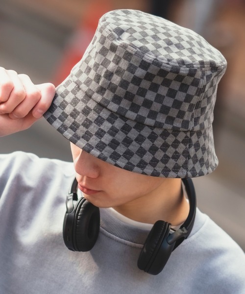 improves（インプローブス）の「チェッカー バケットハット（ハット・メンズ・ホワイト/ブラウン/グリーン/グレー・FREE）」の3枚目の写真