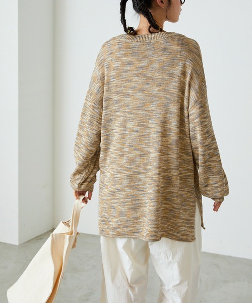 forksy.(フォルクシー)の「【forksy.】Vネックメランジニットプルオーバー(ニット/セーター・レディース・サンドベージュ/オレンジ/ライトブルー・FREE)」の10枚目の写真