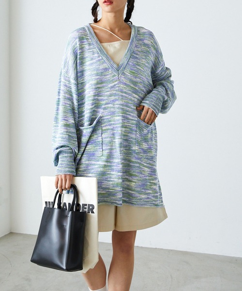 forksy.(フォルクシー)の「【forksy.】Vネックメランジニットプルオーバー(ニット/セーター・レディース・サンドベージュ/オレンジ/ライトブルー・FREE)」の18枚目の写真