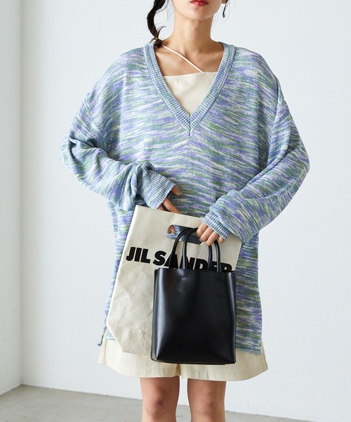 forksy.(フォルクシー)の「【forksy.】Vネックメランジニットプルオーバー(ニット/セーター・レディース・サンドベージュ/オレンジ/ライトブルー・FREE)」の19枚目の写真
