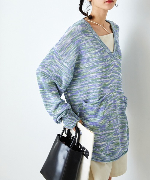 forksy.(フォルクシー)の「【forksy.】Vネックメランジニットプルオーバー(ニット/セーター・レディース・サンドベージュ/オレンジ/ライトブルー・FREE)」の16枚目の写真