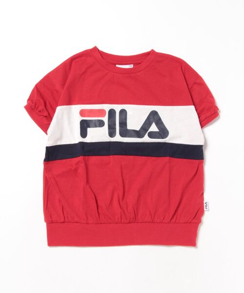 FILA（フィラ）の「FILA/フィラ　キッズ　半袖Tシャツ（Tシャツ/カットソー・キッズ・レッド/オフホワイト・130/140/150/160）」の2枚目の写真