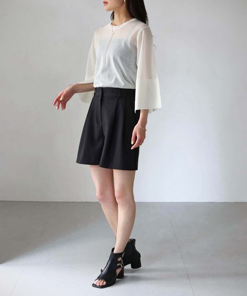 cheriella（シェリエラ）の「【cheriella】袖スリットシアーニットトップス SLEEVE SLIT SHEER KNIT TOPS（ニット/セーター・レディース・ブラック/ブルー/オフホワイト/グリーン/オレンジ・M）」の13枚目の写真
