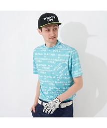 FILA GOLF/フィラゴルフ ゴルフウェア 吸汗速乾 UVカット 接触冷感 ストレッチ モックネック 半袖 シャツ