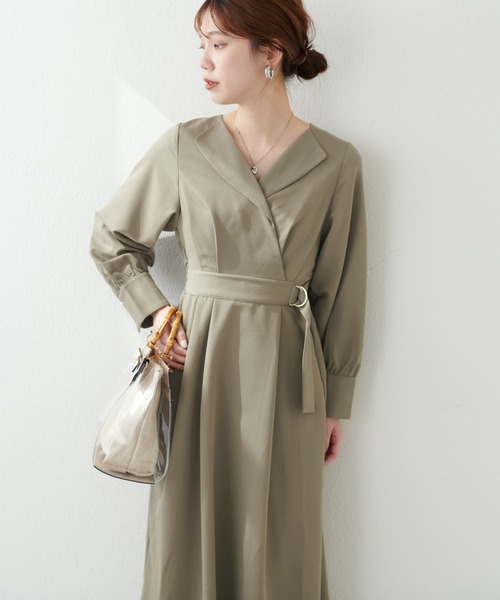 セール】オープンネックレディワンピース（ワンピース）｜natural