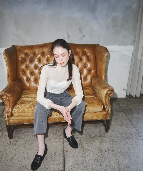 MIRO AMURETTE(ミロアミュレット)の「sheer frill blouse/シアーフリルトップス(その他トップス・レディース・ベージュ・FREE)」の8枚目の写真