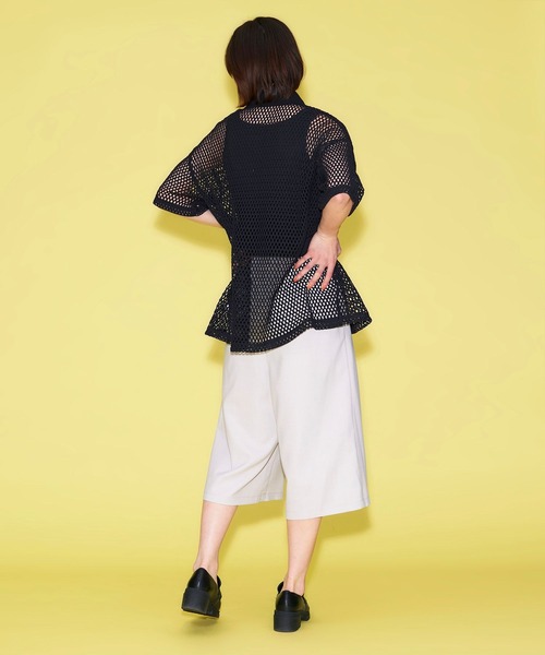 FOREVER 21(フォーエバー トゥエンティーワン)の「【MODE】メッシュポロニットシャツ(ニット/セーター・レディース・オレンジ/ホワイト/ブラック・FREE)」の12枚目の写真