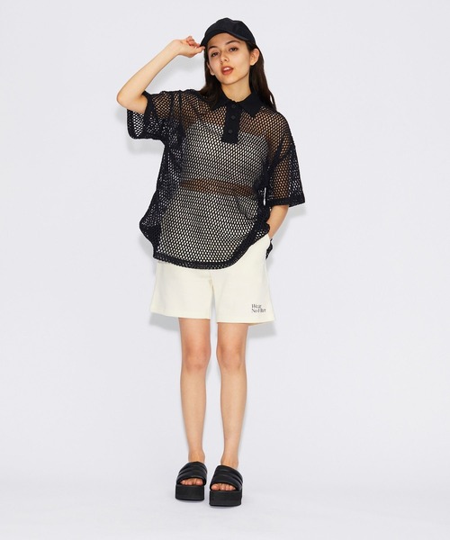 FOREVER 21(フォーエバー トゥエンティーワン)の「【MODE】メッシュポロニットシャツ(ニット/セーター・レディース・オレンジ/ホワイト/ブラック・FREE)」の22枚目の写真