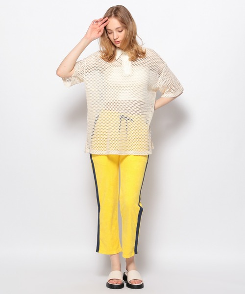 FOREVER 21(フォーエバー トゥエンティーワン)の「【MODE】メッシュポロニットシャツ(ニット/セーター・レディース・オレンジ/ホワイト/ブラック・FREE)」の19枚目の写真