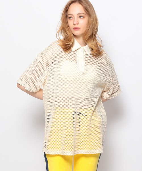 FOREVER 21(フォーエバー トゥエンティーワン)の「【MODE】メッシュポロニットシャツ(ニット/セーター・レディース・オレンジ/ホワイト/ブラック・FREE)」の21枚目の写真