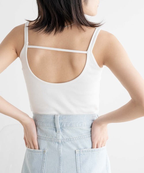 WEGO（ウィゴー）の「WEGO/ロゴ刺繍カップインショートキャミ（キャミソール・レディース・ブラック/ホワイト・FREE）」の8枚目の写真