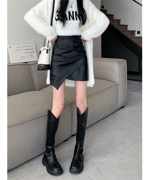 Ritzy(リッツィー)の「PUミニスカート(スカート・レディース・ブラック/ブラウン/ホワイト・M/L)」の6枚目の写真