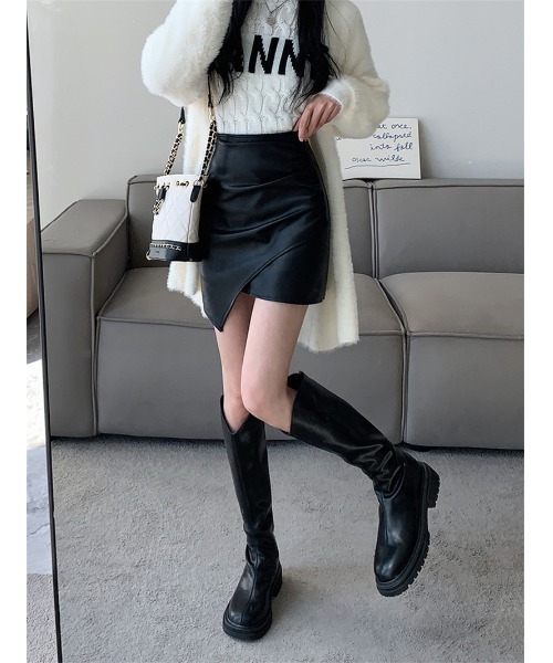 Ritzy(リッツィー)の「PUミニスカート(スカート・レディース・ブラック/ブラウン/ホワイト・M/L)」の7枚目の写真