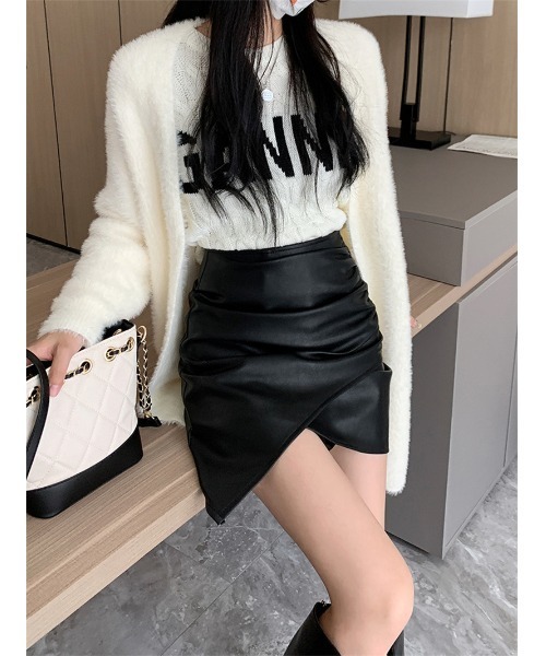 Ritzy(リッツィー)の「PUミニスカート(スカート・レディース・ブラック/ブラウン/ホワイト・M/L)」の12枚目の写真