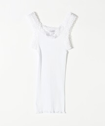 BASIC COTTON | BASIC COTTON: レース リブ キャミソール(キャミソール)