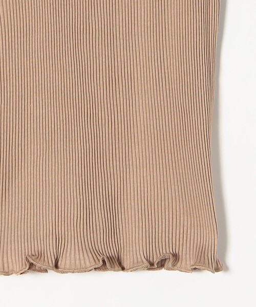 BASIC COTTON(ベーシックコットン)の「BASIC COTTON: レース リブ キャミソール(キャミソール・レディース・ホワイト/ブラック/ベージュ・ONE SIZE)」の7枚目の写真
