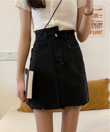 Tight Mini Denim Skirt / タイトデニムミニスカート