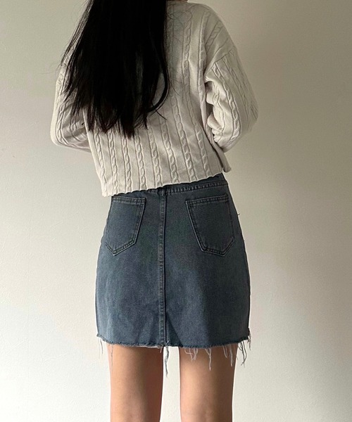 Chick（チック）の「Tight  Mini Denim Skirt / タイトデニムミニスカート（デニムスカート・レディース・ブラック/ブルー・S/L/M）」の9枚目の写真