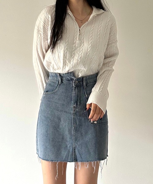 Chick（チック）の「Tight  Mini Denim Skirt / タイトデニムミニスカート（デニムスカート・レディース・ブラック/ブルー・S/L/M）」の11枚目の写真