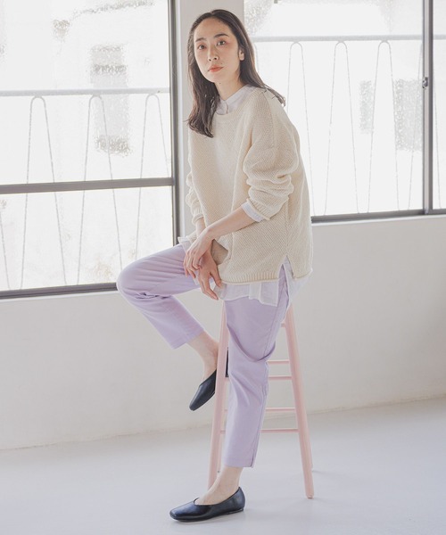 studio CLIP（スタディオクリップ）の「リネン100バンドカラーシャツ