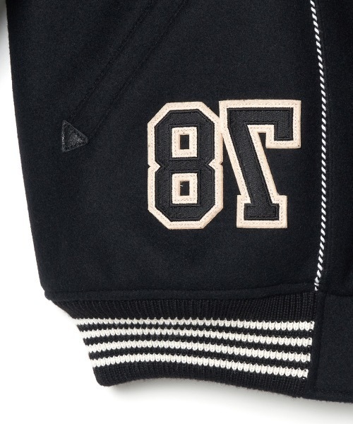 FORSOMEONE(フォーサムワン)の「FORSOMEONE F-CLUB JACKET(スタジャン・メンズ・ブラック・50/48)」の4枚目の写真